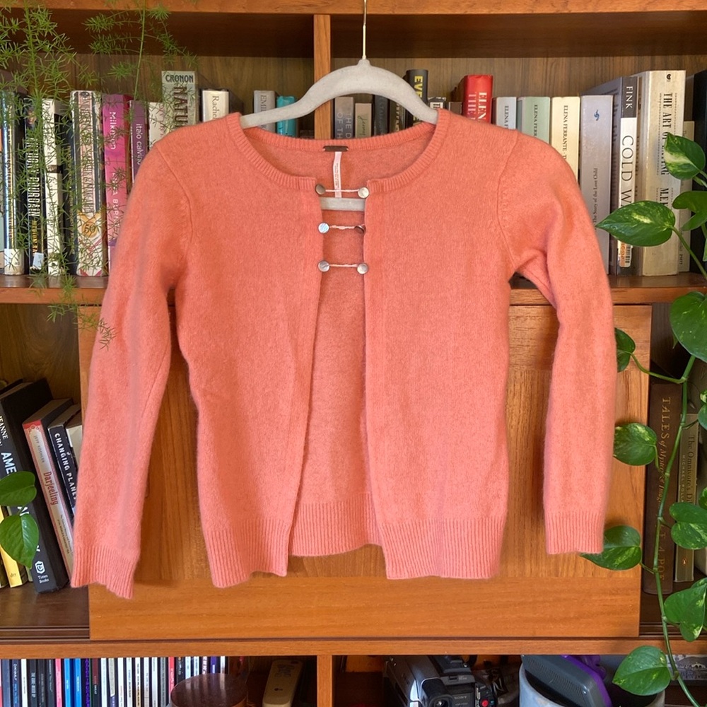 Free People wool cardigan with unique button detail